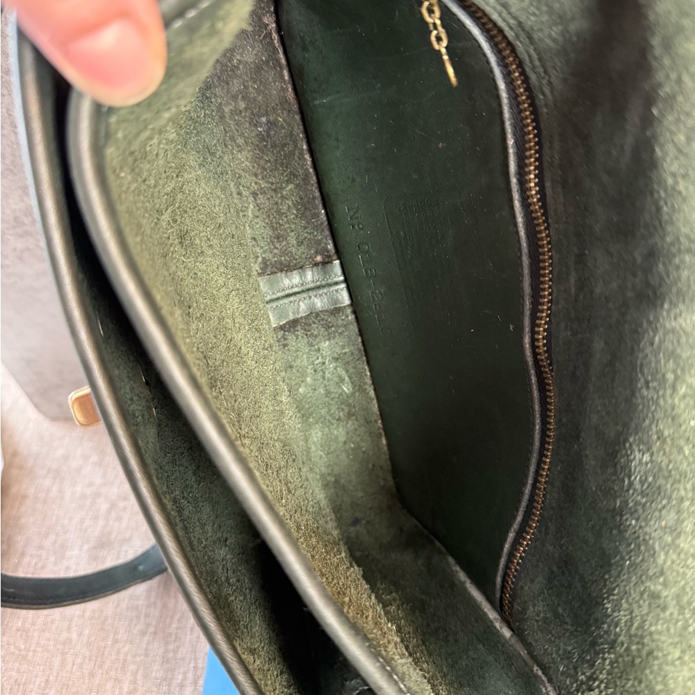 Vintage Coach Compartment Bag — Style 9850 (1990), Forest Green - Picture 11 of 15